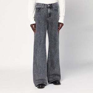 BASKETCASE GALLERY Men's Wide Leg Acid Wash Denim Jeans Men BLACK Pants